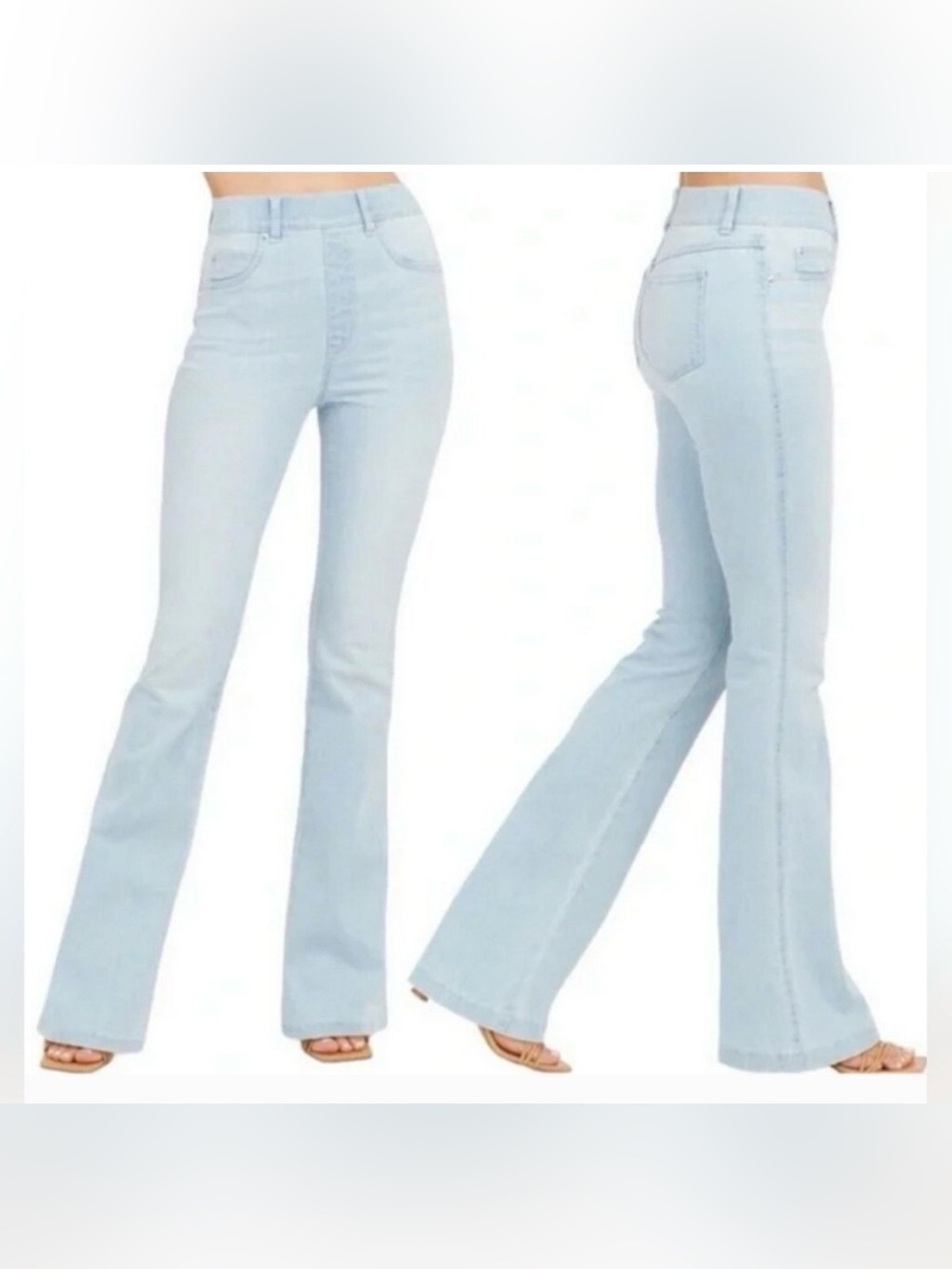 SPANX Retro Light Wash Stretch Flare Jeans Large Tall